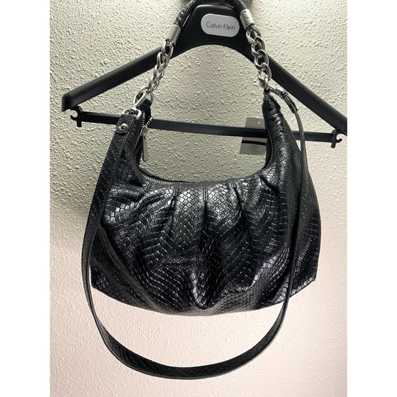 Authentic Michael Kors Black Python Leather bag - Picture 3 of 6